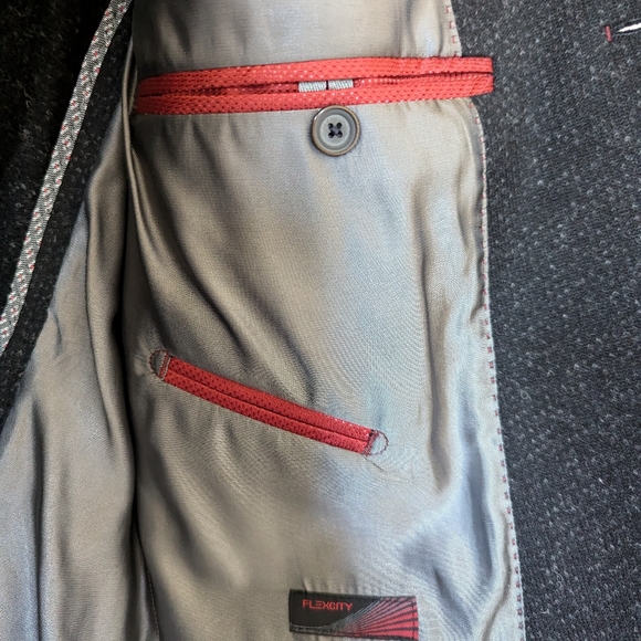 Bugatti Wool Jacket like new 38 R 38R charcoal grey tweed - Picture 7 of 16